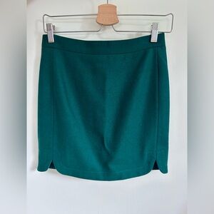 J.Crew Wool Blend Emerald Green Skirt